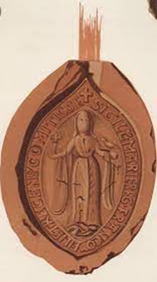 Sceau d'Alix de France, comtesse de Blois, Chartres et Châteaudun