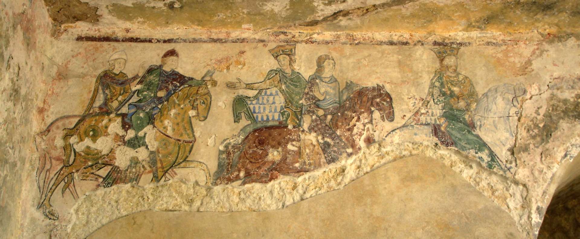 Détail fresque chapelle Ste Radegonde, Chinon - Crédit : Fabienne Bouéroux